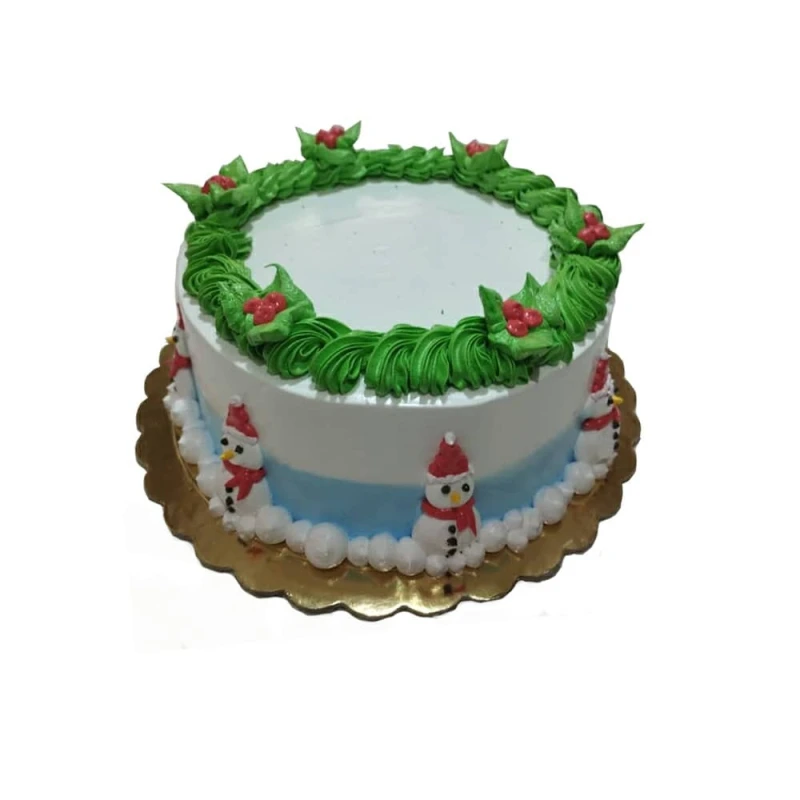 Cake con franja azul en navidad (8 raciones)s)