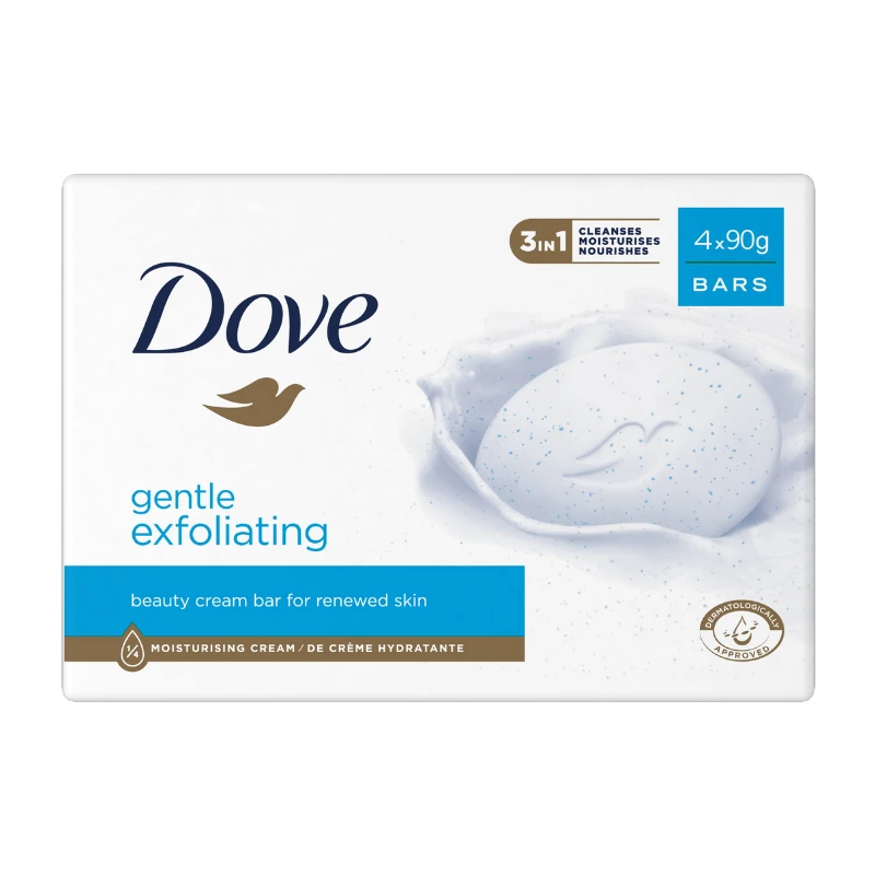 Jabón Dove Exfoliante Suave 4x90g