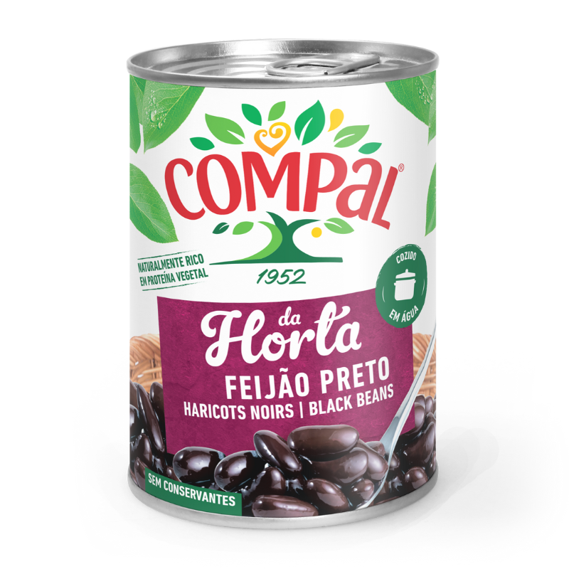 Frijol Negro Compal de 410gr - Sabor auténtico para tus comidas