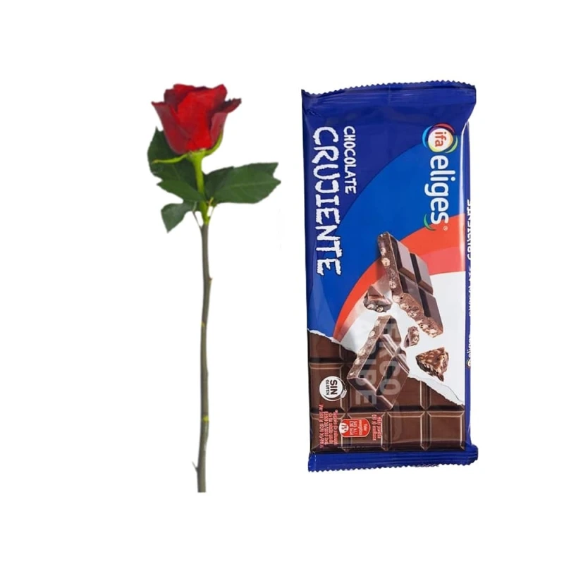 3 rosas + chocolate para enamorados