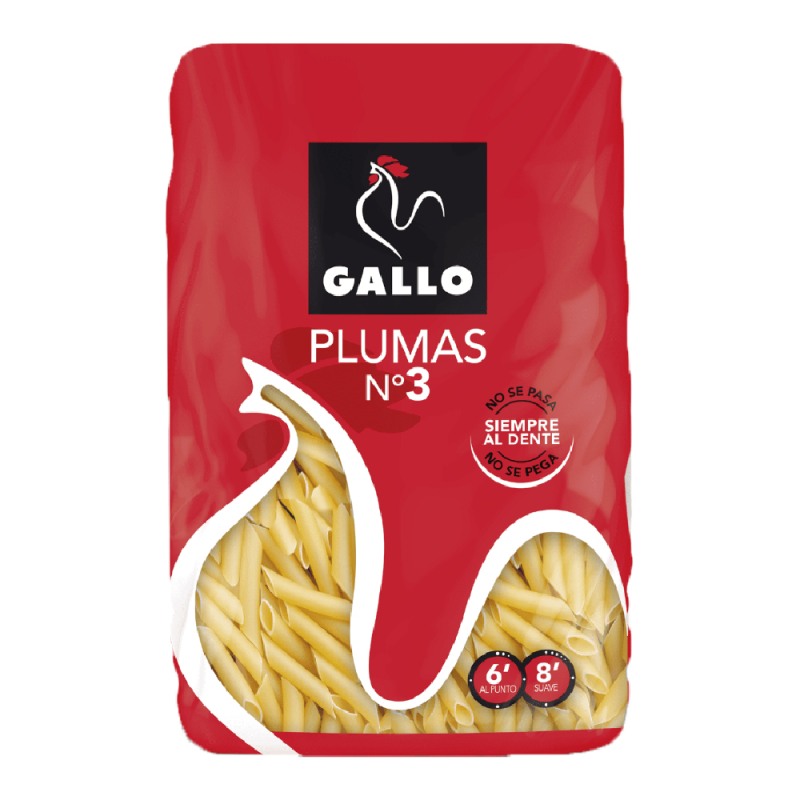 Pasta macarrones - plumas No. 3 Gallo (450 g / 15.87 oz)