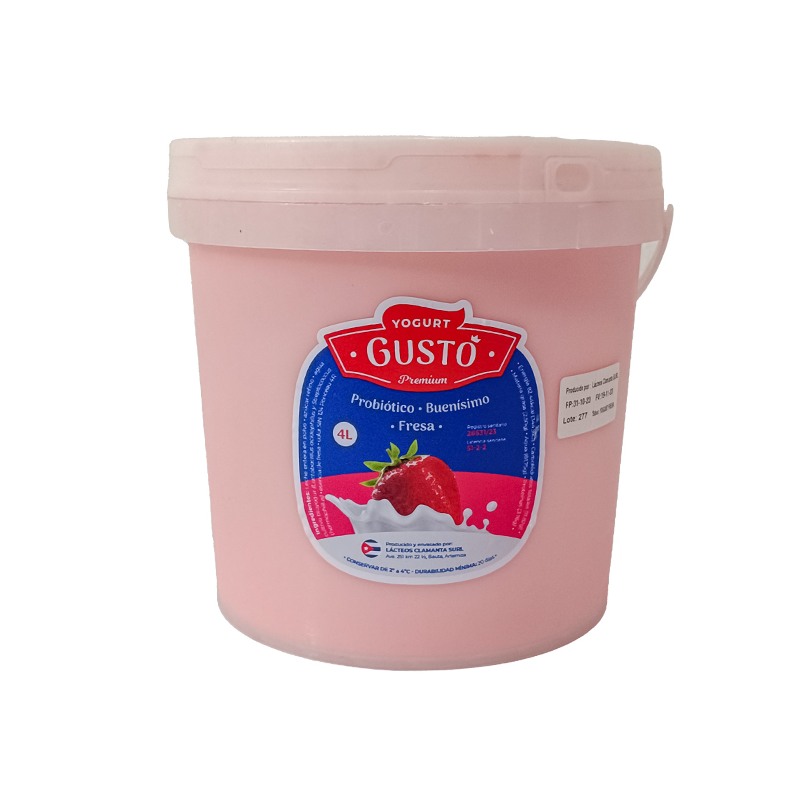 Yogurt probiótico de fresa (4 L)