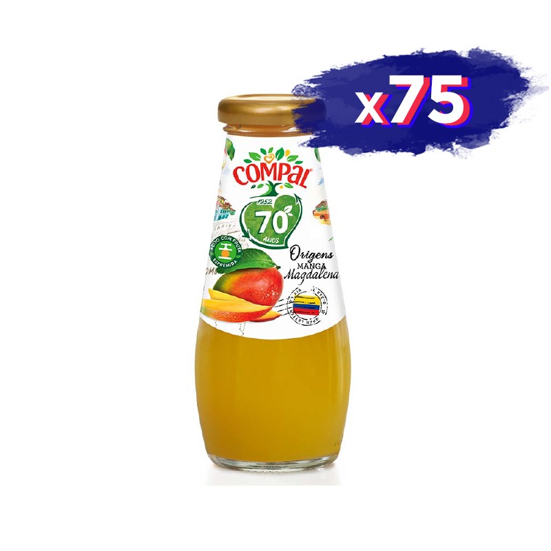 Jugo Compal de Mango Natural Madagascar - Pack de 75 (200ml c/u)