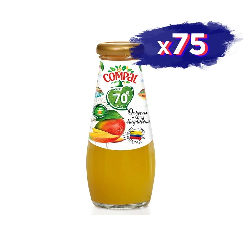 Jugo Compal de Mango Natural Madagascar - Pack de 75 (200ml c/u)