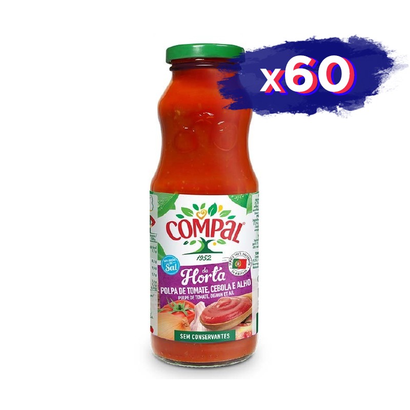 Pulpa de Tomate con Cebolla y Ajo - Pack de 60 (500gr) en 5 Cajas