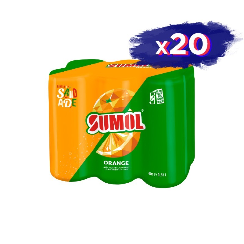 Pack Ahorro: 120 Latas de Refresco Sumol Naranja (6x0,33L)