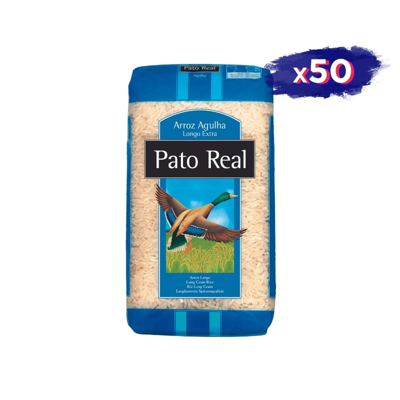 Arroz Aguja Pato Real de 1Kg - Pack Ahorro de 50 Unidades