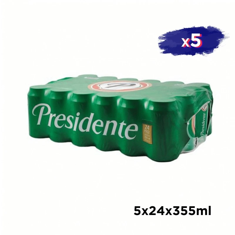 Cerveza Presidente 5x24x0.355ml