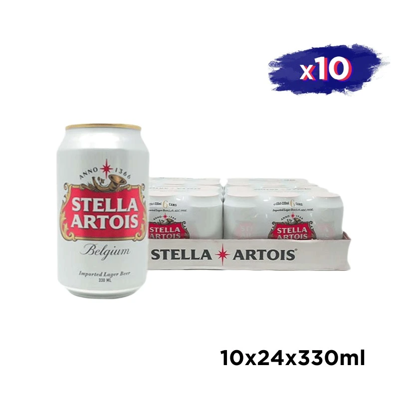 Cerveza Stella Artois Lata 10x24x330 ml