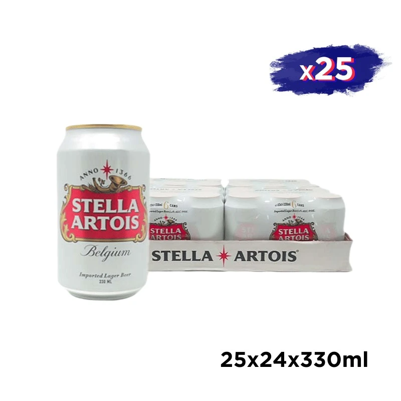 Cerveza Stella Artois Lata 25x24x330 ml