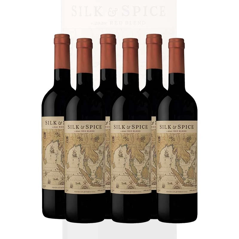 Exquisito Vino Tinto Silk&Spice Red Blend de Portugal - Pack 6x750ml