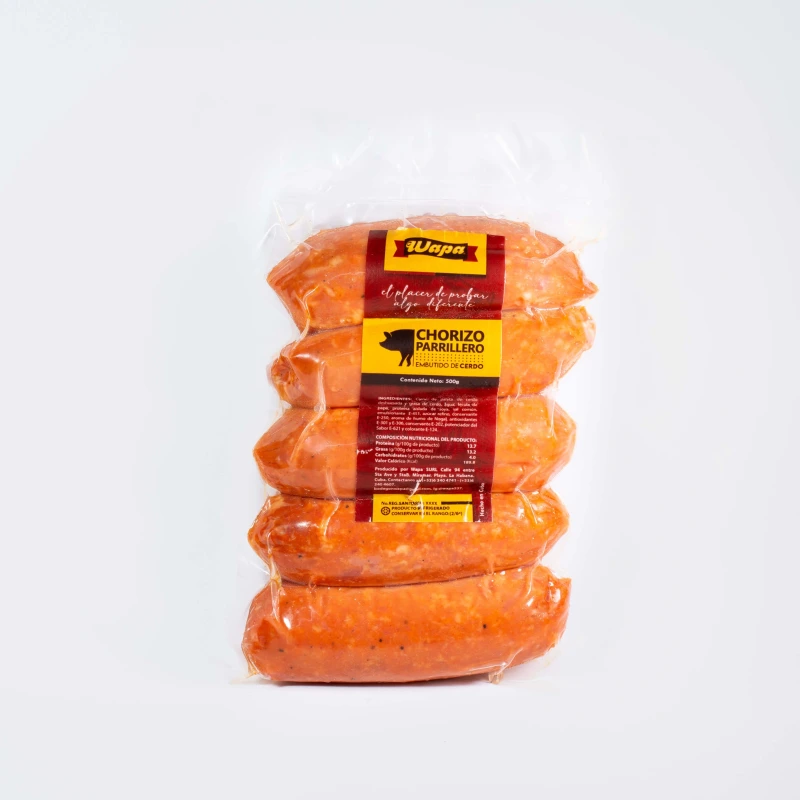 Chorizo parrillero Wapa, 1.1 lb, 500 gr. (5 unidades)