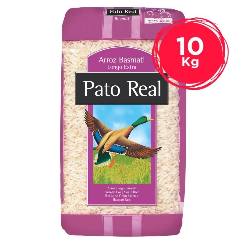 Arroz Basmati Pato Real de 10 Kg - Calidad Superior y Sabor Auténtico