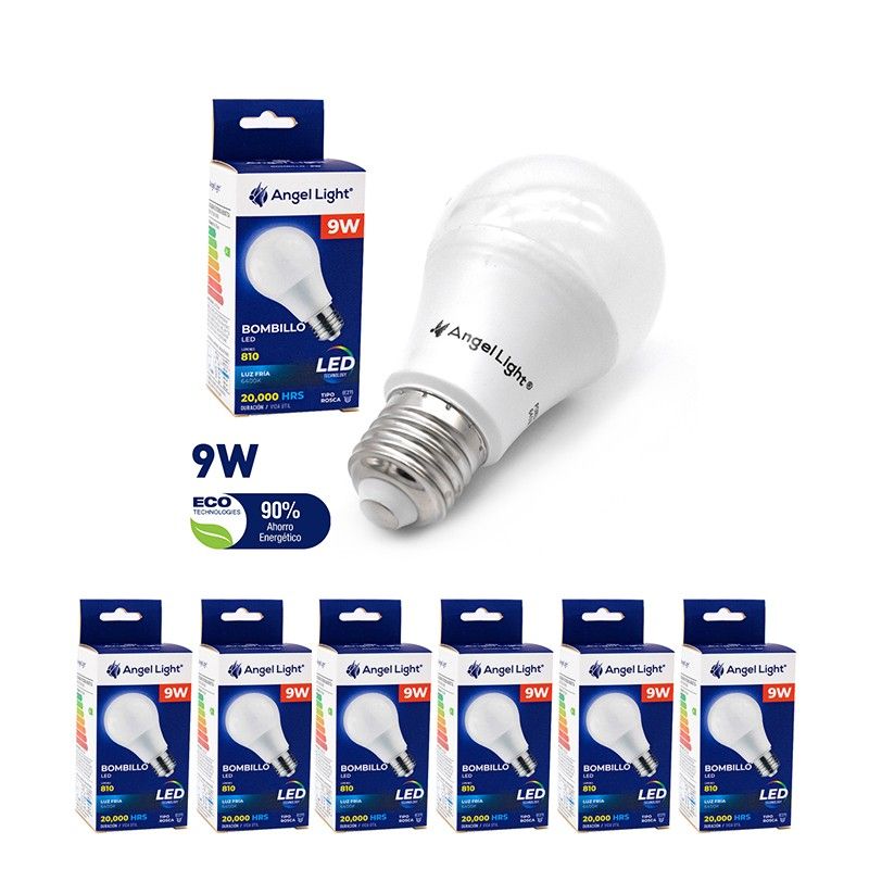 Set de 6 Bombillo LED de 9W