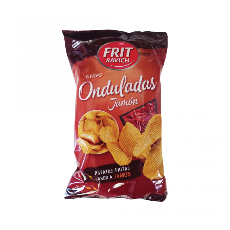 Papas fritas onduladas sabor jamón (160 g / 5.64 oz)