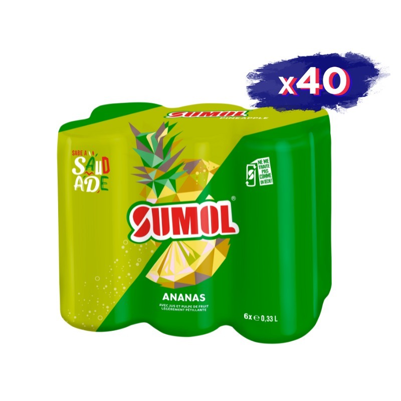 Sumol Refresco de Piña en Lata - Pack de 120 Unidades (5 Cajas)