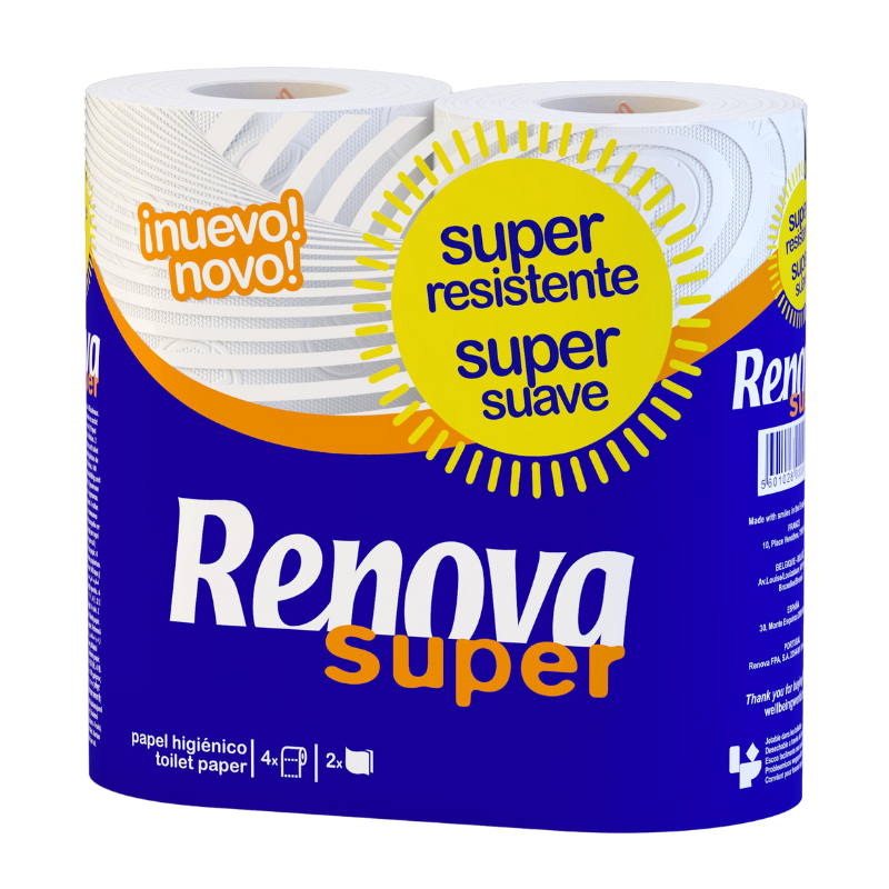 Papel Higiénico Renova (Doble Hoja, 4 rollos) ∣ Yuppy Market