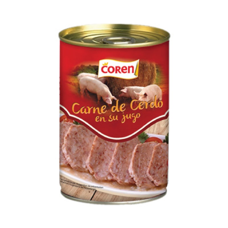 Carne de cerdo en su jugo Coren (400 g / 14.12 oz)