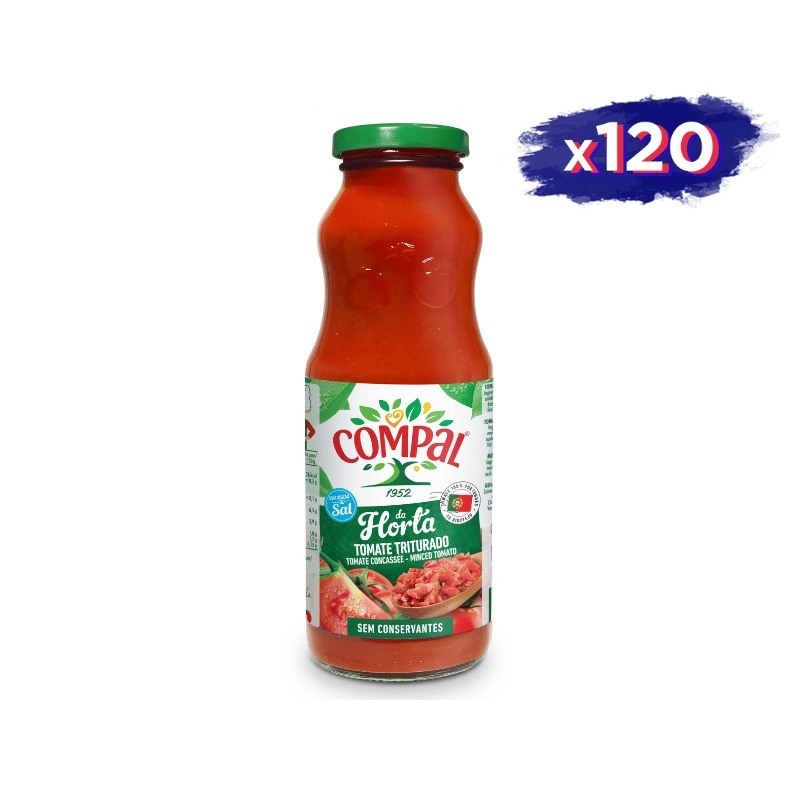 Tomate Triturado en Botella (500gr)  (Mínimo 120) (10 cajas) - Proximo Vencimiento