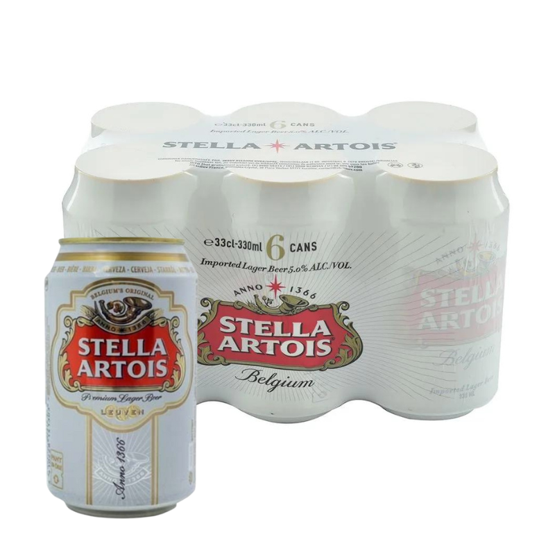 Cerveza Stella Artois Lata 6*330 ml (Próximo Vencimiento)