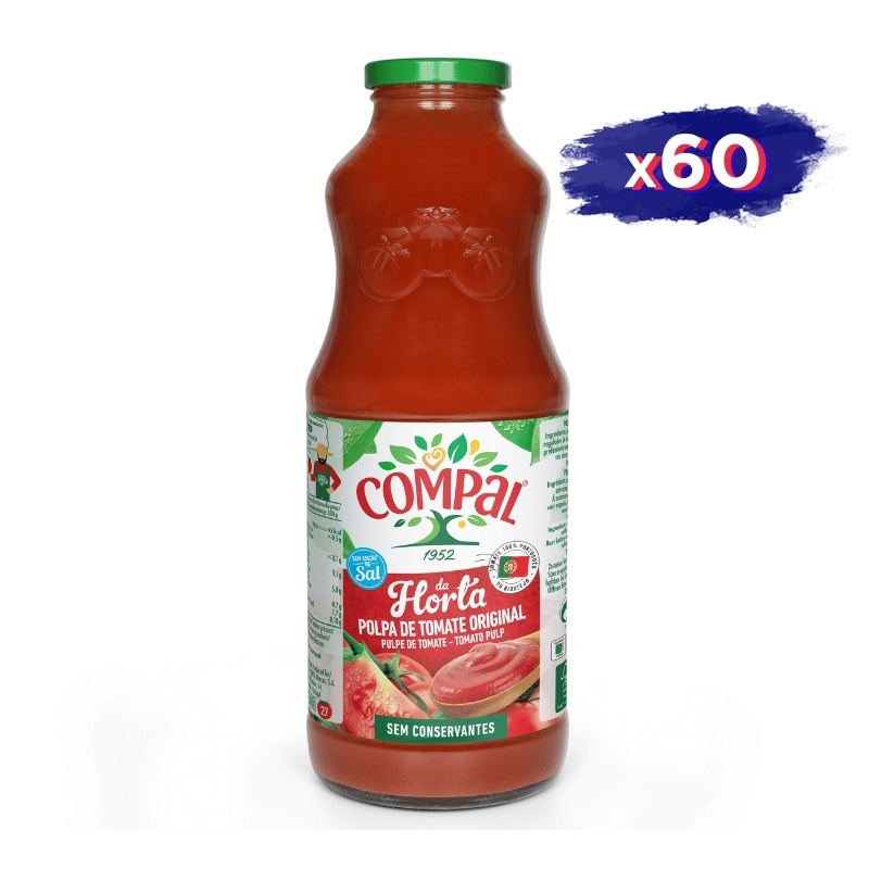 Pulpa de Tomate Botella Vidrio 1 kg (Mínimo 60) (10 Cajas)