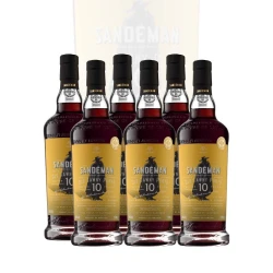 Sandeman 10 Años Tawny: Vino de Oporto Portugués Exquisito (6x750ml)