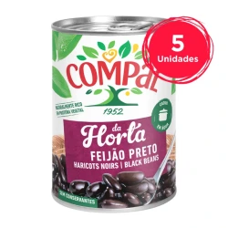 Pack ×5 Conservas Feijao preto 410ml Saven | 3.79 €/L