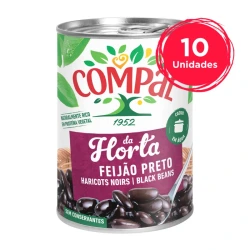 Pack ×10 Conservas Feijao preto 410ml Saven | 3.75 €/L
