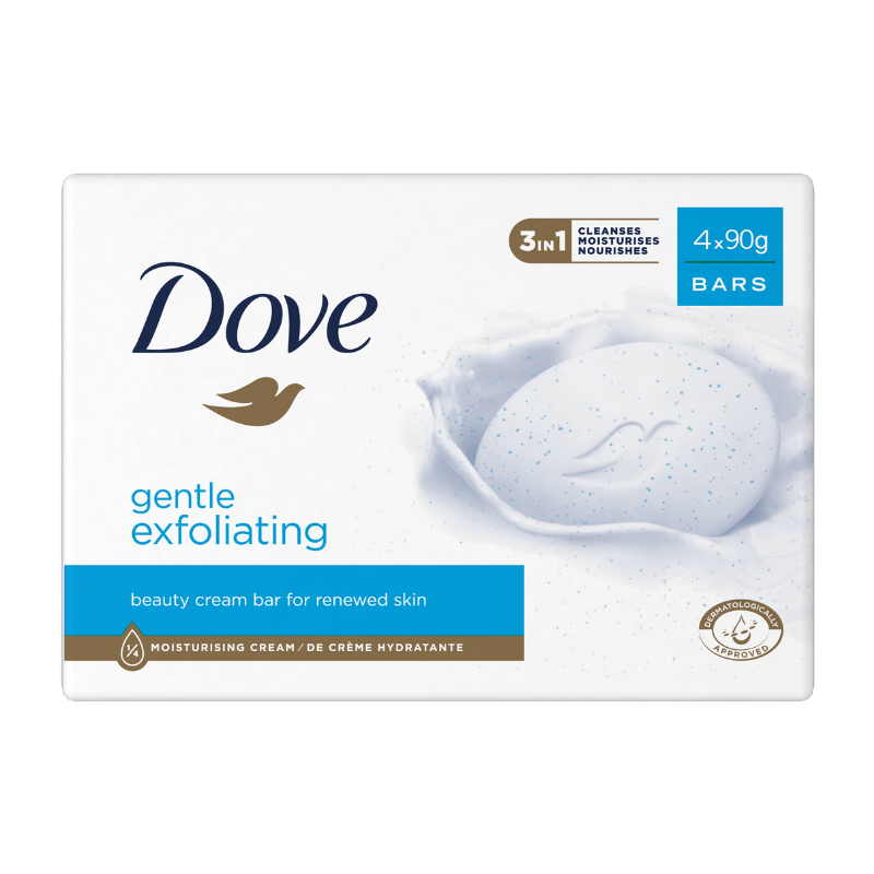 Jabón Dove Exfoliante Suave 4x90g