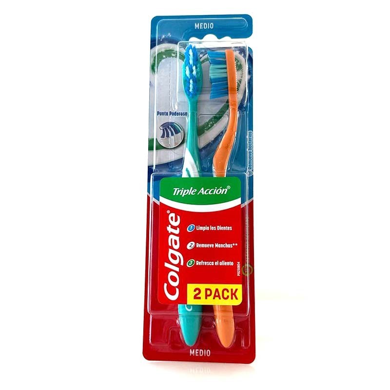 Cepillo de Dientes Triple Acción (medio) Colgate (pack de 2)