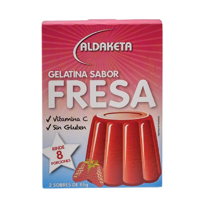 Gelatina sabor fresa Aldaketa (2 x 85 g / 3 oz)