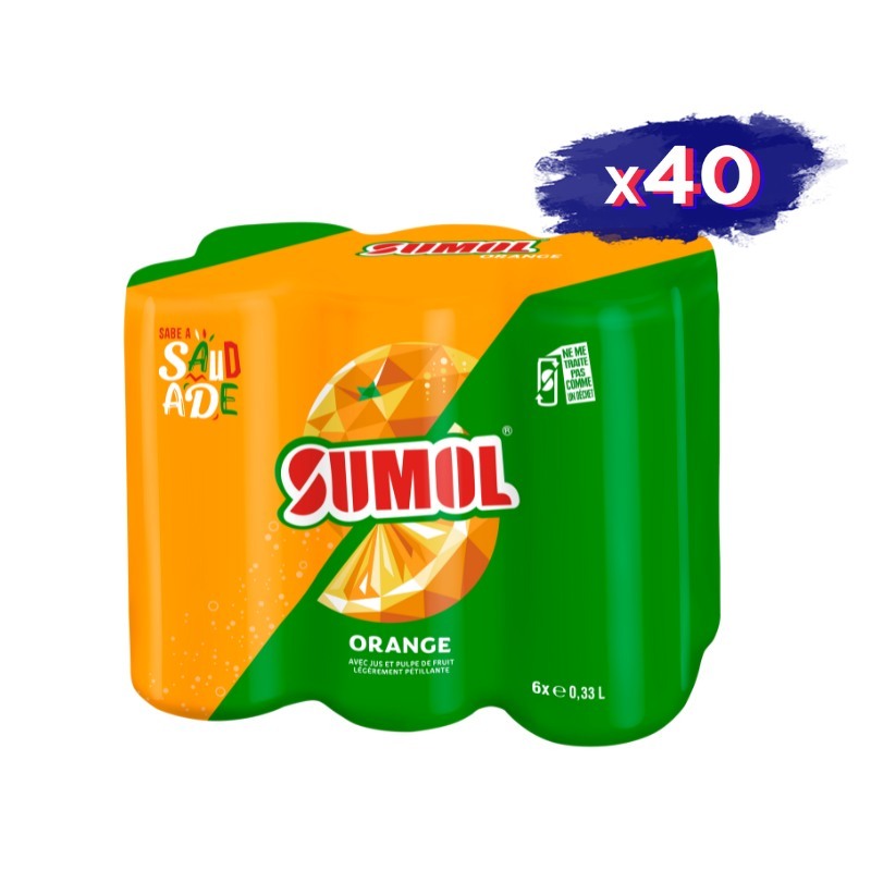 Pack Ahorro: 120 Latas de Refresco Sumol Naranja (6x0,33L)